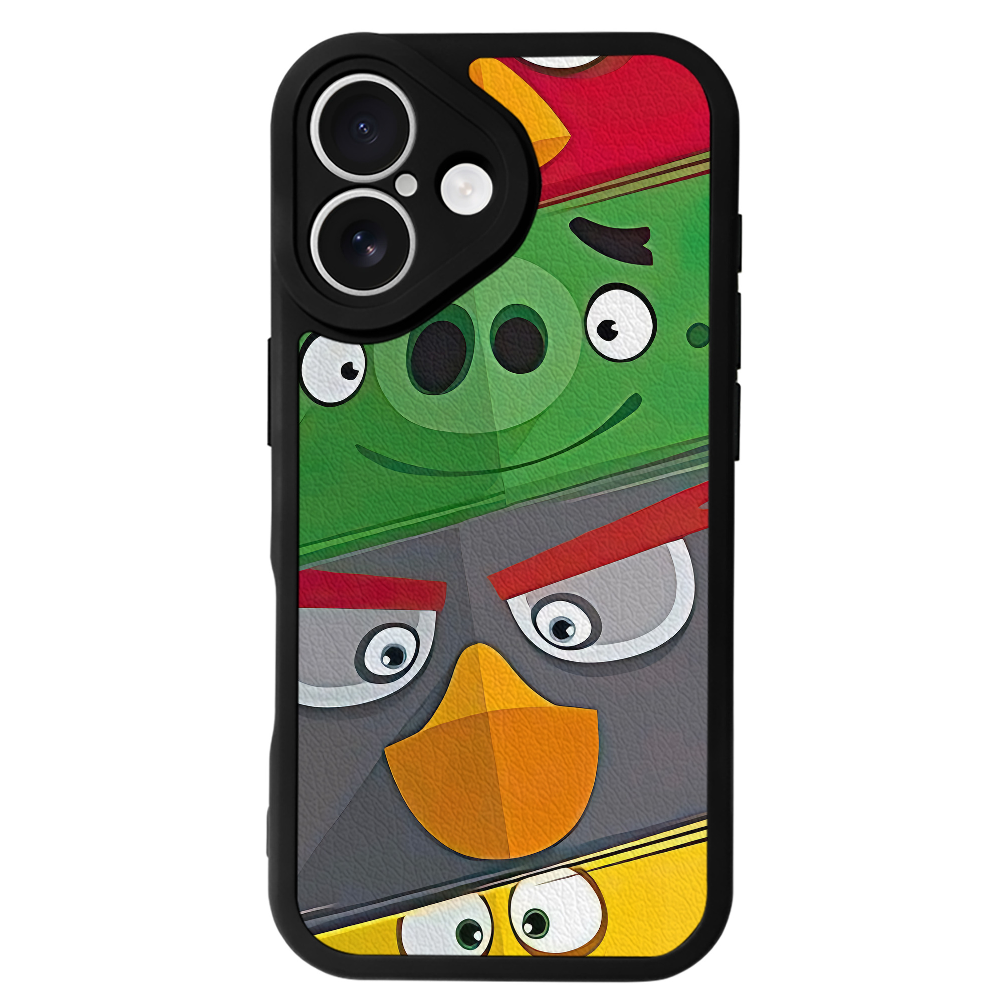 （画像用） Angry Birds アングリーバード 【iPhone 16シリーズ対応】シリコンスマホケース（レザー調） 材質：シリコン